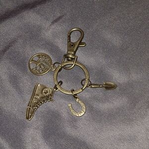 Hand crafted antique bronze  key chain